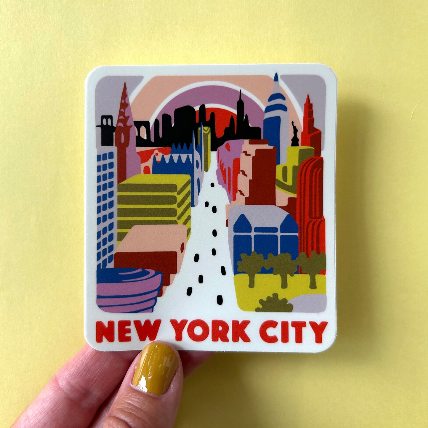New York City Skyline and Fifth Avenue Vinyl Decal